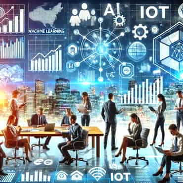 Business Model Innovation: How To Stay Ahead of the Curve A business environment with professionals analyzing market trends and customer needs