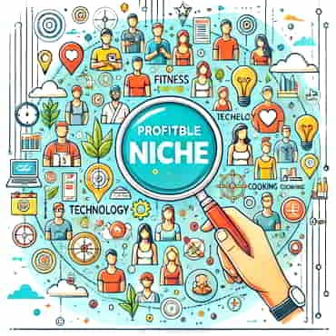 3 Steps For Starting A Business Online: Decisions That Lead To Success A magnifying glass focusing on a profitable niche