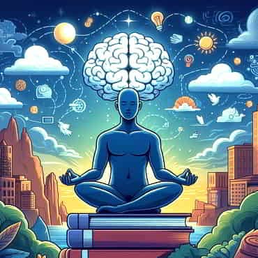 A person meditating and overcoming distractions
