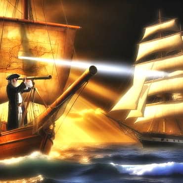 Why Is Strategic Thinking Important? Importance Of Reflection And Strategic Thinking For Planning A ships captain uses a chart and telescope to see ahead