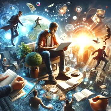 Solopreneur vs Entrepreneur: What Sets Them Apart? A solopreneur at his laptop controlling the many different challenges he faces