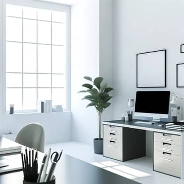A very tidy office with minimal distractins