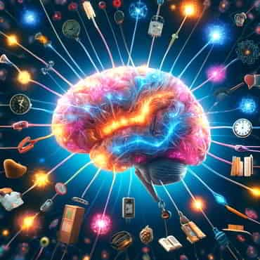 Rewiring Your Brain: Awesome Plasticity of Habit and Thought Colourful image of a brain connected to many habits