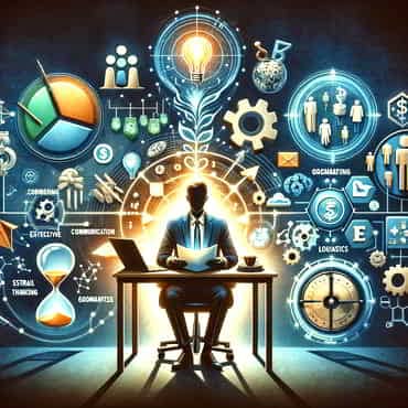 Figure at a desk symbolising a manager