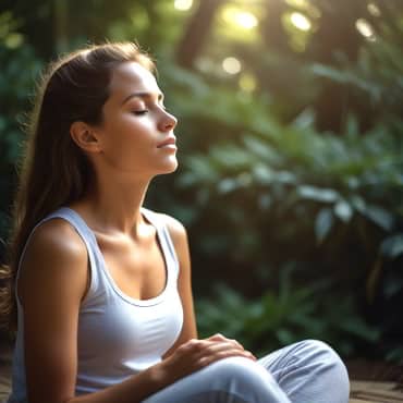The Life-Changing Power of Deep Breathing Lady practicing deep breathing