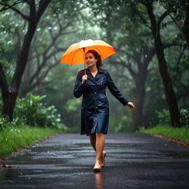 A Winning Solopreneur Mindset: Beyond The Basics Lady with an umbrella smiling through the rain