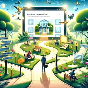 A metaphorical representation of enhancing a web site user experience by showing a well-presented property