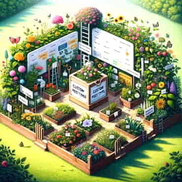 A small garden with only two types of plants