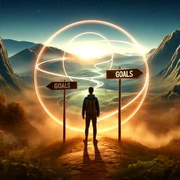 How To Let Go Of The Past And Move Forward: Learn, Accept, Release and Move On A person standing at a crossroads holding a map that extends towards the horizon features alternative goals or destinations