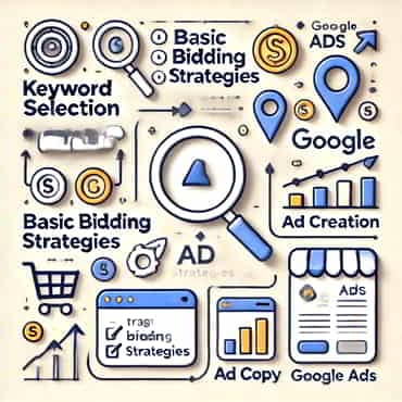 Google Ads Tutorial For Beginners: Overcome Complexity, And Strategies for Success The image features a checklist of ideas for beginners to Google Ads
