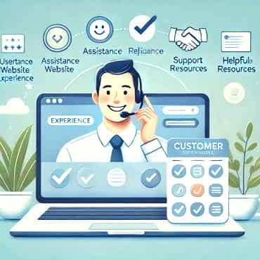 A customer-friendly digital interface on a laptop