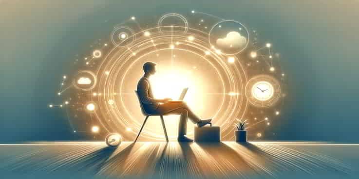 Man thinking about how to create his own business - start your own online business