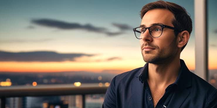 A Winning Solopreneur Mindset: Beyond The Basics A confident looking man - solopreneur mindset
