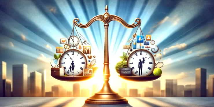 Achieving balance between work family and personal interests - a balanced scale - scheduling activities wisely