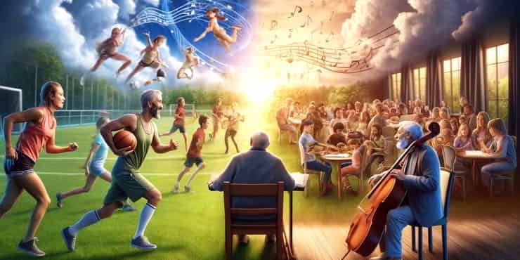 Define Your Own Success: Craft Your Legacy On Your Own Terms An image showing various people enjoying success in sports music and writing - define your own success