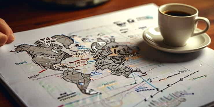 The Art of Solo Business Planning: Crafting Your Roadmap Map of the world - business planning