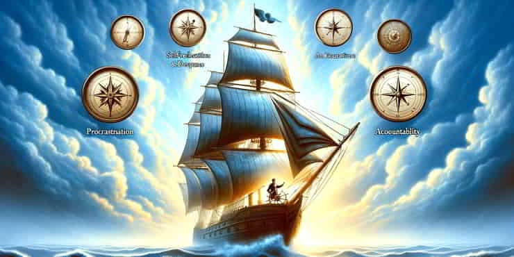 The good ship Productivity sailing across a vast ocean - self accountability