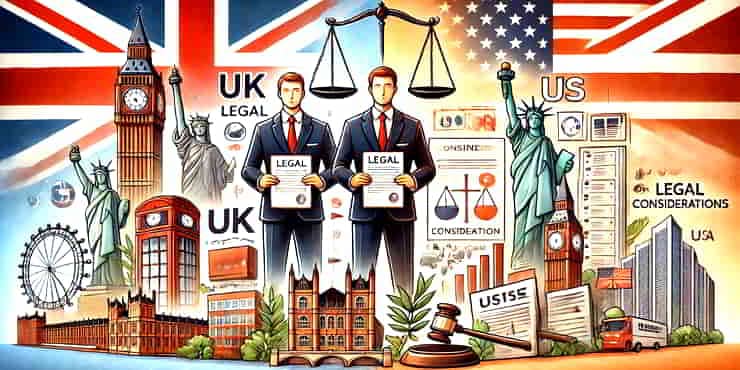 Two business owners displaying a contract - legal considerations for business