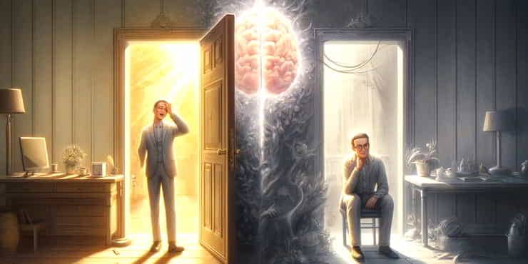 Two images-one shows forgetting why the other shows forgetting where - memory mastery