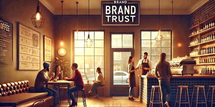 A cozy, inviting local café brand with a warm interior - buidling your brand