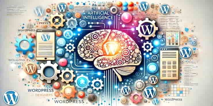 What is AI?: A Beginner's Guide for WordPress Users A brain surrounded by abstract AI symbols - what is AI?