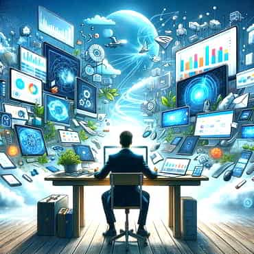 Productivity Measurement And Improvement: Understanding And Applying Measures A man leveraging technology