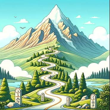 Set Smarter Goals: Go Beyond SMART for Real Progress A winding road up a mountain with milestones