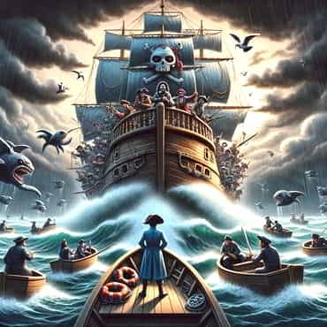 A grand old ship overrun by pirates