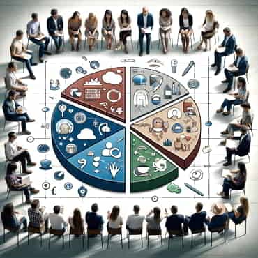 The image features a diverse group of people illustrating different demographics interests desires and pain points