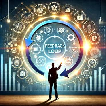How to Train Your Mindset for Growth A person interacting with a circular feedback loop