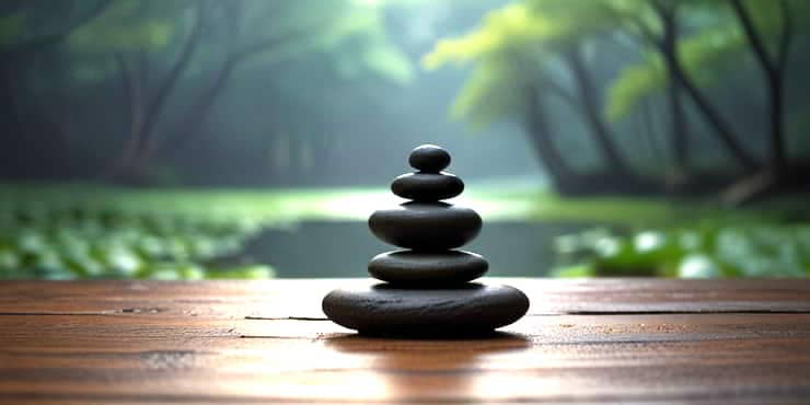 Finding Your Zen: Simple Techniques for Everyday Mindfulness A pile of round stones one on top of the other - everyday mindfulness