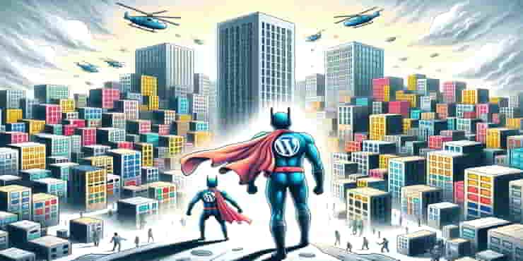 A super-hero applies customisation to a city to make exciting improvements - custom post types in WordPress