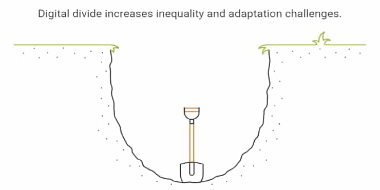Will you adapt or perish - digital divide visual