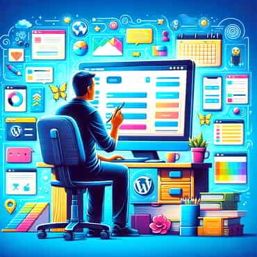 A WordPress site being customised