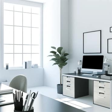 How To Deal with Distractions: Staying Focused A very tidy office with minimal distractins