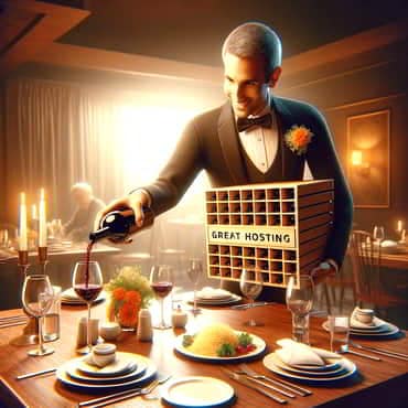 What Makes A Good Website? Common Website Mistakes To Avoid Great hosting at a dinner setting with wine being pored by the host