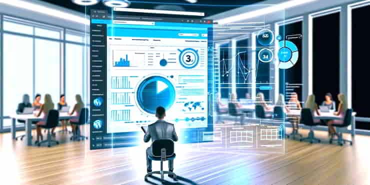 Man reviewing analytics - WordPress analytics