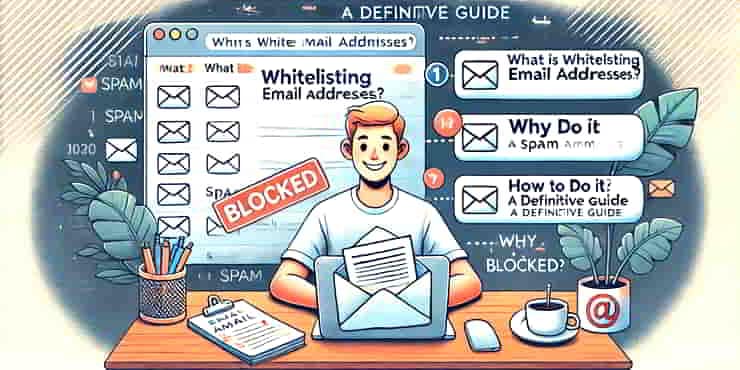 Whitelist Email Addresses: Ensure Important Messages Land In Your Inbox A person whitelisting email addresses on a laptop showing a clear inbox with a few important emails highlighted - whitelisting email addresses
